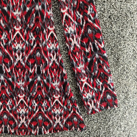 Karen Kane small red long sleeve rounded neckline blouse - Picture 3 of 8